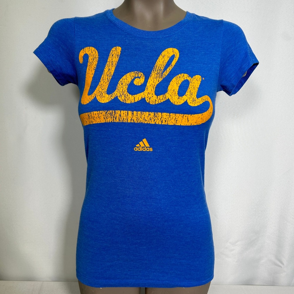 UCLA Bruins Adidas Distressed Heather Blue Primary Logo T-Shirt Women's SMALL